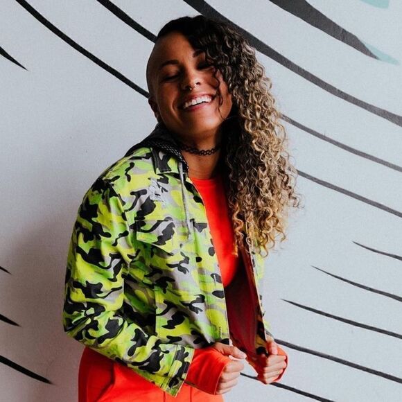 Celestial Bodiez NWT Cargo Cult Jacket in Hidden in Neon Camo Print Size Large - Picture 3 of 7